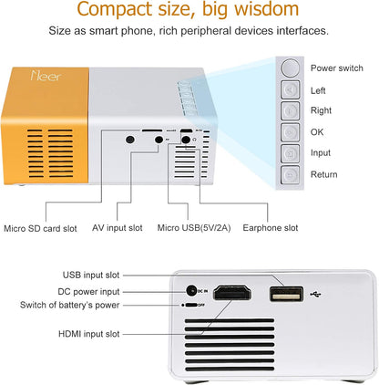 Mini Projector for Home Cinema | Full HD | Kids & Family Entertainment