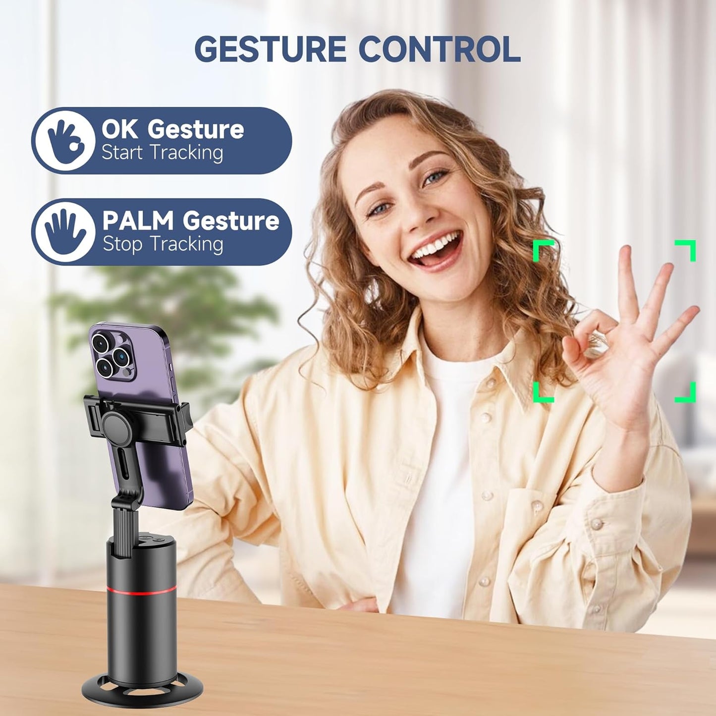 Auto Face Tracking Tripod, 360° Rotation