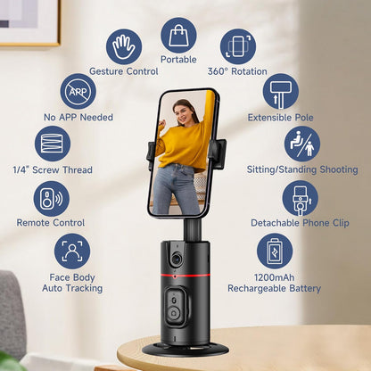 Auto Face Tracking Tripod, 360° Rotation