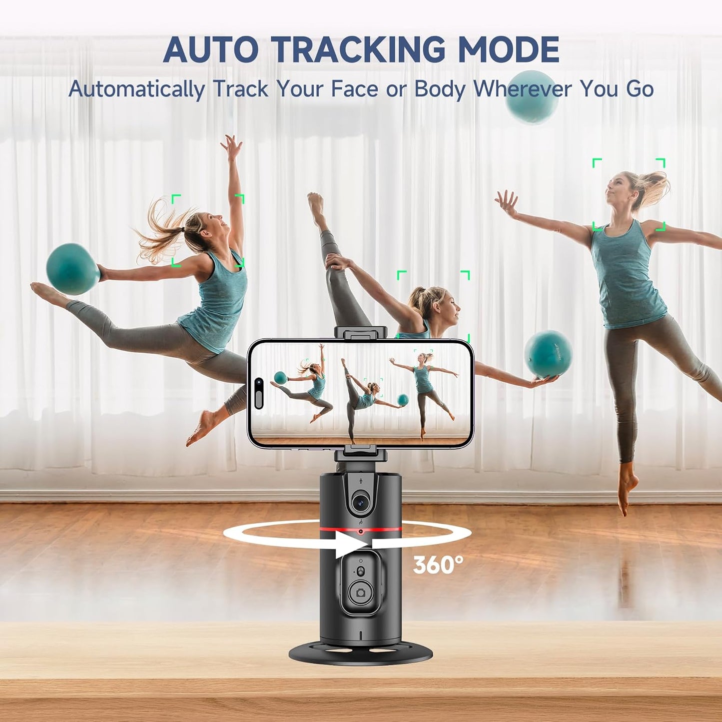 Auto Face Tracking Tripod, 360° Rotation